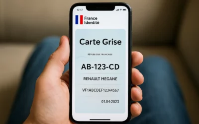 Carte grise disponible sur votre téléphone portable